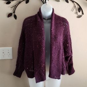Express Mohair sparkle shrug sweater